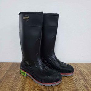 Servus by Honeywell Knee Boots, Men's Size 9, 15" H, Black, Plain, PR